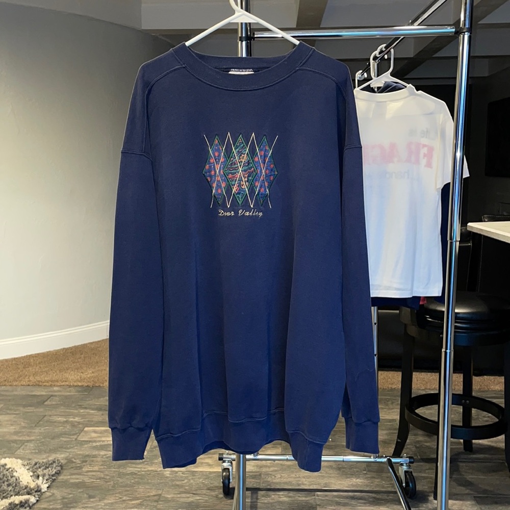 Vintage 1990s deer Valley ski resort Utah Crewneck pull over